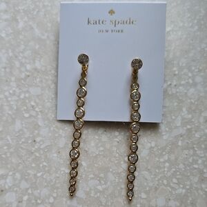 Kate Spade Gold and Silver Crystal Earrings